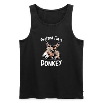 Esel Sprüche Esel Lustiges Esel Geschenk - Männer Premium Bio Tank Top - Schwarz - Vorne - Michal (187cm)