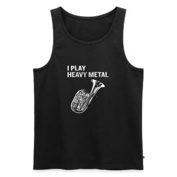 Le tuba rencontre le heavy metal - Débardeur bio Premium Homme - noir - Devant - Michal (187cm)