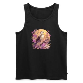 Spottdrosseln Spottdrossel - Männer Premium Bio Tank Top - Schwarz - Vorne - AI Model Male 178 light (178cm)