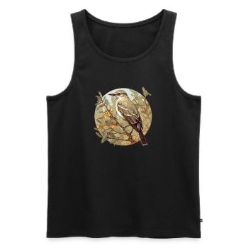Spottdrosseln Spottdrossel - Männer Premium Bio Tank Top - Schwarz - Vorne - AI Model Male 178 light (178cm)