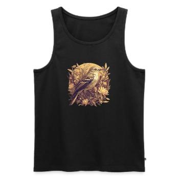 Spottdrosseln Spottdrossel - Männer Premium Bio Tank Top - Schwarz - Vorne - AI Model Male 178 light (178cm)