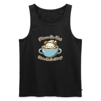 Bitte Nicht Stören: Kaffeebärchen - Männer Premium Bio Tank Top - Schwarz - Vorne - Michal (187cm)