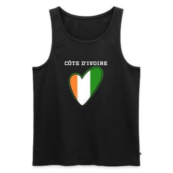 Ivory Coast Pride Cote D'Ivoire Heritage Elephant - Débardeur bio Premium Homme - noir - Devant - Michal (187cm)