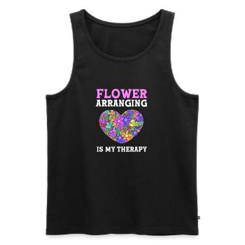 Bouquet fleuriste fleuriste - Débardeur bio Premium Homme - noir - Devant - Michal (187cm)