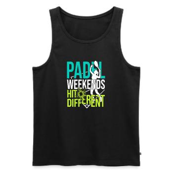 Padel-mädchen Padel-spieler Padel-tennis-geschenk - Männer Premium Bio Tank Top - Schwarz - Vorne - Michal (187cm)
