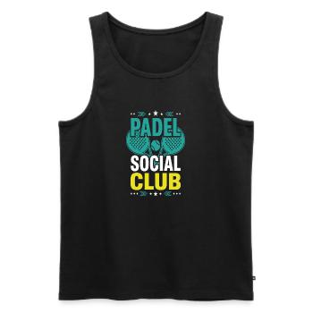 Padel-mädchen Padel-spieler Padel-tennis-geschenk - Männer Premium Bio Tank Top - Schwarz - Vorne - Michal (187cm)