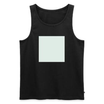 Modèle de texture de fond bleu Personnaliser - Débardeur bio Premium Homme - noir - Devant - AI Model Male 178 light (178cm)