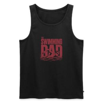 Natation Papa Nageur Chemise Papa - Débardeur bio Premium Homme - noir - Devant - Michal (187cm)