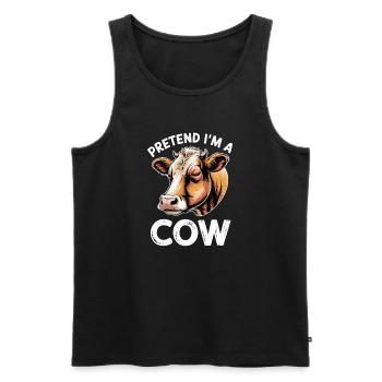 Kuh Sprüche Kühe Lustiges Kuh Geschenk - Männer Premium Bio Tank Top - Schwarz - Vorne - AI Model Male 178 light (178cm)