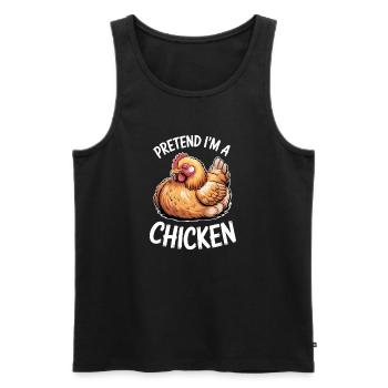 Chicken Sayings Chicken Funny Chicken Gift - Men's Premium Organic Tank Top - black - Front - Michal (187cm)