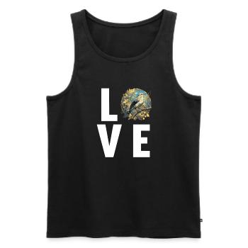 Spottdrosseln Spottdrossel - Männer Premium Bio Tank Top - Schwarz - Vorne - AI Model Male 178 light (178cm)