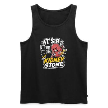 Kidney Stone Survivor - Funny Kidney Stone Motif - Men's Premium Organic Tank Top - black - Front - AI Model Male 178 light (178cm)