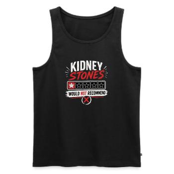 Kidney Stones – Would Not Recommend Recovery - Men's Premium Organic Tank Top - black - Front - Michal (187cm)