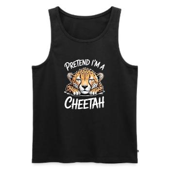 Paroles du guépard Cadeau drôle de guépard - Débardeur bio Premium Homme - noir - Devant - Michal (187cm)