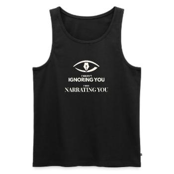 I Was Narrating You - Männer Premium Bio Tank Top - Schwarz - Vorne - AI Model Male 178 light (178cm)
