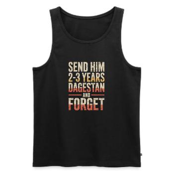 MMA, lutte, arts martiaux mixtes, l’envoient au Daghestan - Débardeur bio Premium Homme - noir - Devant - Michal (187cm)