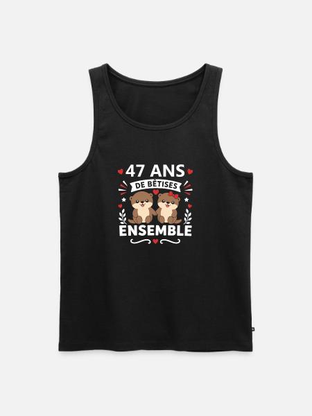47 Ans Ensemble Betes - Débardeur bio Premium Homme - noir