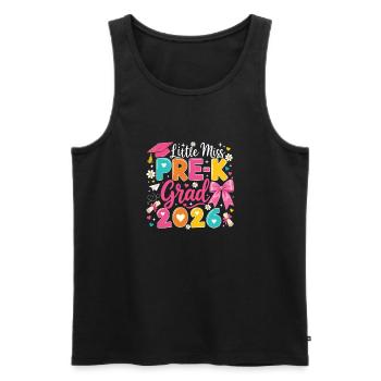 Little Miss Pre-K Grad 2026 Kindergarten - Men's Premium Organic Tank Top - black - Front - Michal (187cm)