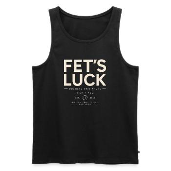 Fait Luck Humour Dire des Drôles D - Débardeur bio Premium Homme - noir - Devant - Michal (187cm)