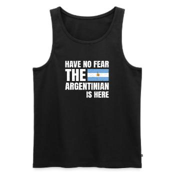 Have No Fear The Argentinian Is Here Argentinier - Men's Premium Organic Tank Top - black - Front - AI Model Male 178 light (178cm)