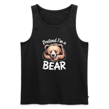 Bear Sayings Bear Funny Bear Gift - Men's Premium Organic Tank Top - black - Front - Michal (187cm)
