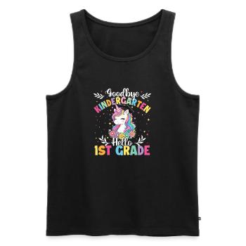 Goodbye Kindergarten Hello 1st Grade Girl - Men's Premium Organic Tank Top - black - Front - Michal (187cm)