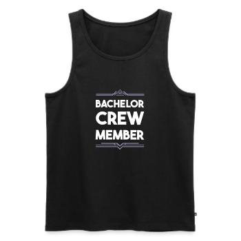 Bachelor Crew - Männer Premium Bio Tank Top - Schwarz - Vorne - Michal (187cm)