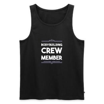 Bodybuilding Crew - Männer Premium Bio Tank Top - Schwarz - Vorne - Michal (187cm)