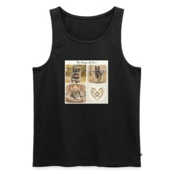 Sable Deutscher Schäferhund Mama Geschenkhemd - Männer Premium Bio Tank Top - Schwarz - Vorne - Michal (187cm)
