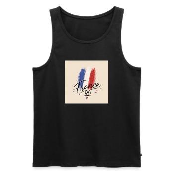 France Football in brushes - Men's Premium Organic Tank Top - black - Front - Michal (187cm)