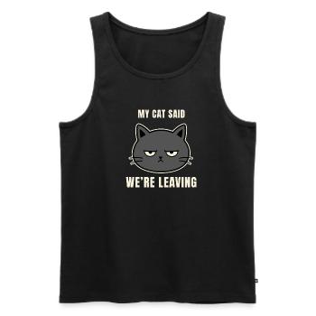 Meine Katze Sagt Wir Gehen - Männer Premium Bio Tank Top - Schwarz - Vorne - AI Model Male 178 light (178cm)