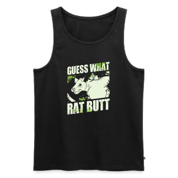 Rat, rat de maison, propriétaire de rats, amoureux des rats - Débardeur bio Premium Homme - noir - Devant - Michal (187cm)