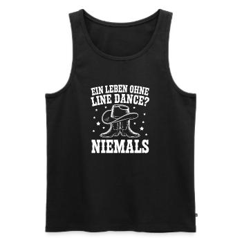 Ohne Line Dance Niemals - Männer Premium Bio Tank Top - Schwarz - Vorne - Michal (187cm)