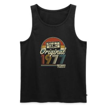 1977 Vintage Vintage Birthday Gift Retro - Men's Premium Organic Tank Top - black - Front - Michal (187cm)