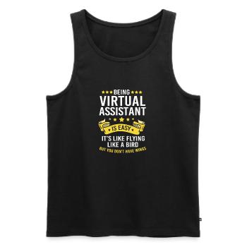 Remote home office - Men's Premium Organic Tank Top - black - Front - AI Model Male 178 light (178cm)