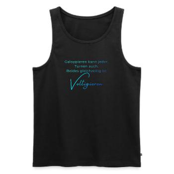 Voltigieren Spruch – Geschenk für Voltigierer - Männer Premium Bio Tank Top - Schwarz - Vorne - Michal (187cm)