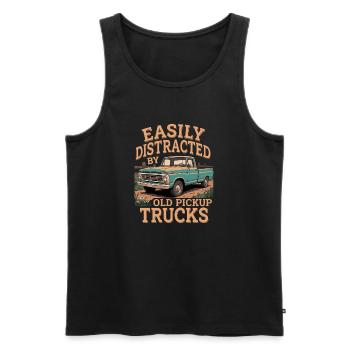 Old Pickup Trucks Nostalgia - Männer Premium Bio Tank Top - Schwarz - Vorne - Michal (187cm)