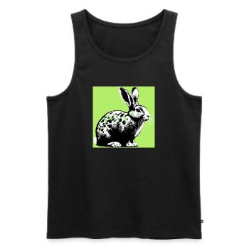 Kaninchen - Männer Premium Bio Tank Top - Schwarz - Vorne - Michal (187cm)