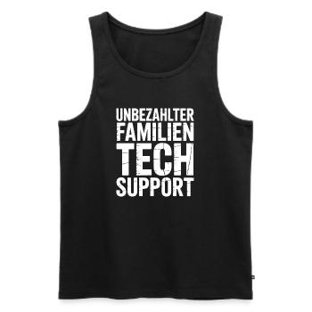 Unbezahlter Familien Tech Support - Männer Premium Bio Tank Top - Schwarz - Vorne - Michal (187cm)