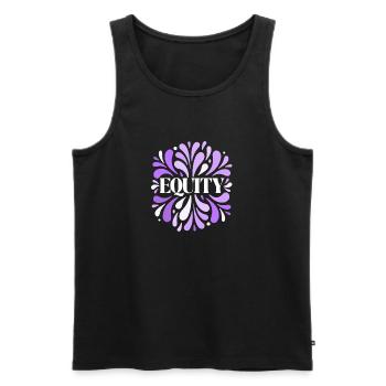 Équité Violet Burst Floral - Débardeur bio Premium Homme - noir - Devant - Michal (187cm)