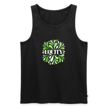 Equity Grüne Zirkuläre Eleganz - Männer Premium Bio Tank Top - Schwarz - Vorne - Michal (187cm)