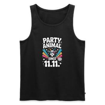 Karneval Party Kölner Animal Since 11.11. Köln - Men's Premium Organic Tank Top - black - Front - Michal (187cm)