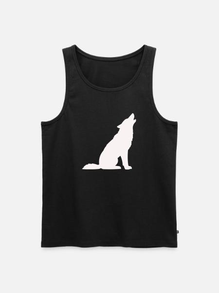 wolf- - Männer Premium Bio Tank Top - Schwarz