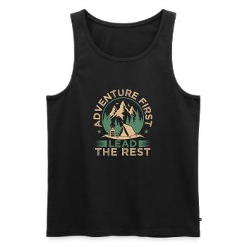 Girl Scout Leader Adventures First Scout - Männer Premium Bio Tank Top - Schwarz - Vorne - Michal (187cm)