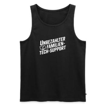 Unpaid Family Tech Support - Men's Premium Organic Tank Top - black - Front - Michal (187cm)