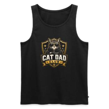 Club de Papa Chat – Daddies de Chat Daddies drôles pour hommes - Débardeur bio Premium Homme - noir - Devant - Michal (187cm)