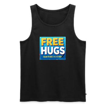 Kostenloses Kuschelbrett 9:00-17:00 Uhr - Männer Premium Bio Tank Top - Schwarz - Vorne - Michal (187cm)