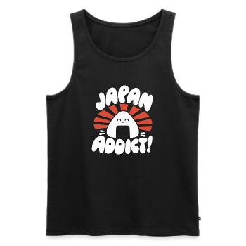 Japan Addict Kawaii Onigiri - Men's Premium Organic Tank Top - black - Front - Michal (187cm)