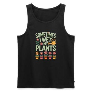 Houseplants Sayings Funny Flowers Gift - Men's Premium Organic Tank Top - black - Front - Michal (187cm)