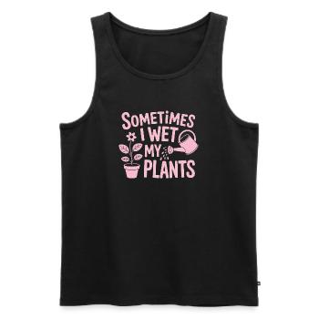 Houseplants Sayings Funny Flowers Gift - Men's Premium Organic Tank Top - black - Front - Michal (187cm)